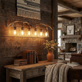 Wyatt Southwestern Bohemian Resin/Seeded Glass Faux Antler LED Vanity Light