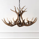 Eldora Rustic Resin Antler Chandelier with Adjustable LED Lighting