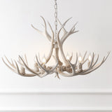 Eldora Rustic Farmhouse Adjustable Resin Antler LED Chandelier