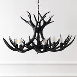 Eldora Rustic Farmhouse Adjustable Resin Antler LED Chandelier