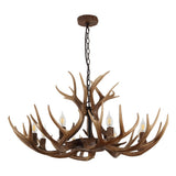 Eldora Rustic Resin Antler Chandelier with Adjustable LED Lighting