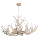 Eldora Rustic Farmhouse Adjustable Resin Antler LED Chandelier
