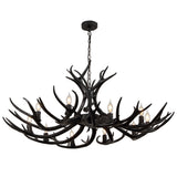 Eldora Rustic Farmhouse Adjustable Resin Antler LED Chandelier