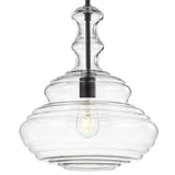 Bettina 13.37" Glass/Metal LED Pendant - JONATHAN Y