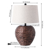Alaro 24.5" Banana Leaf Basket LED Table Lamp
