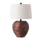 Alaro 24.5" Banana Leaf Basket LED Table Lamp