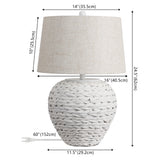Alaro 24.5" Banana Leaf Basket LED Table Lamp