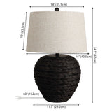 Alaro 24.5" Banana Leaf Basket LED Table Lamp