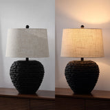 Alaro 24.5" Banana Leaf Basket LED Table Lamp