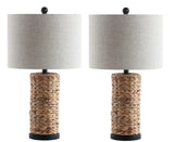 Elicia 25" Sea Grass LED Table Lamp Set 2