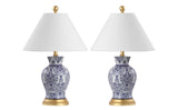 Xia 21" Ceramic/Iron Classic Modern LED Table Lamp - JONATHAN Y