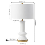 Ziggy 27" Ceramic/Iron Contemporary Glam LED Table Lamp - JONATHAN Y