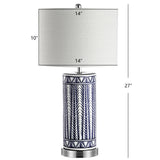 Sulka 27" Ceramic/Iron Contemporary USB Charging LED Table Lamp - JONATHAN Y