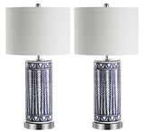 Sulka 27" Ceramic/Iron Contemporary USB Charging LED Table Lamp - JONATHAN Y