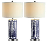 Sulka 27" Ceramic/Iron Contemporary USB Charging LED Table Lamp - JONATHAN Y