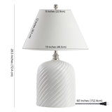 Serge Swirl 28.5" Ceramic Bohemian Glam LED Table Lamp - JONATHAN Y