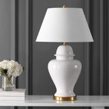 Sagwa 33" Ceramic/Iron Modern Classic LED Table Lamp - JONATHAN Y