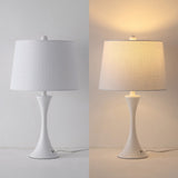 Bennett 22.75" Modern Glam Iron Hourglass LED Table Lamp with USB Charging Port Set 2