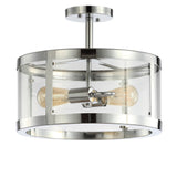 Herndon 15" Iron/Glass Modern LED Flush Mount - JONATHAN Y
