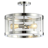 Herndon 15" Iron/Glass Modern LED Flush Mount - JONATHAN Y