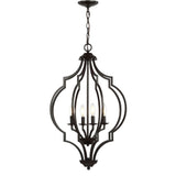 Selema 19" Iron Adjustable Ogee Lantern LED Pendant - JONATHAN Y