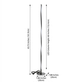 Pilar 63.75" LED Integrated Floor Lamp Black – DIM
