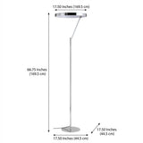 Owen 66.7" Integrated LED Metal Floor Lamp Chrome – DIM