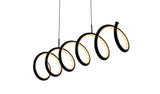 Ali 31" Dimmable Adjustable Integrated LED Metal Linear Pendant - JONATHAN Y