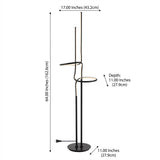 Sketch 64" Minimalist Dimmable Metal Integrated LED Floor Lamp Black – DIM
