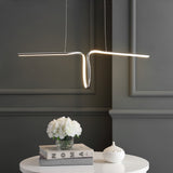 Ali 34.5" Dimmable Adjustable Integrated LED Metal Linear Pendant - JONATHAN Y