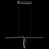 Ali 34.5" Dimmable Adjustable Integrated LED Metal Linear Pendant - JONATHAN Y