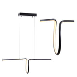 Ali 34.5" Dimmable Adjustable Integrated LED Metal Linear Pendant - JONATHAN Y