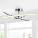 Crucis 31.5" Modern Metal Integrated LED Semi Flush Mount - JONATHAN Y