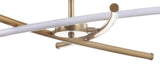 Crucis 31.5" Modern Metal Integrated LED Semi Flush Mount - JONATHAN Y