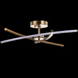 Crucis 31.5" Modern Metal Integrated LED Semi Flush Mount - JONATHAN Y