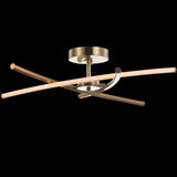 Crucis 31.5" Modern Metal Integrated LED Semi Flush Mount - JONATHAN Y