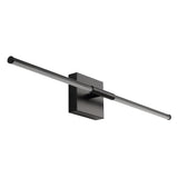 McKenna 28" Modern Minimalist Adjustable Dimmable Integrated LED Metal Wall Sconce