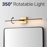 McKenna 28" Modern Minimalist Adjustable Dimmable Integrated LED Metal Wall Sconce