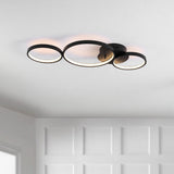 Nube 26.88" Contemporary Modern Metal Integrated LED Flush Mount - JONATHAN Y