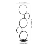 Pluto Stacked Circles 45" Contemporary Modern Iron/Aluminum Integrated LED Floor Lamp - JONATHAN Y