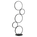 Pluto Stacked Circles 45" Contemporary Modern Iron/Aluminum Integrated LED Floor Lamp - JONATHAN Y