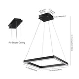Baxter Modern Contemporary Aluminum Integrated LED Hoop Pendant - JONATHAN Y