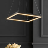 Baxter Modern Contemporary Aluminum Integrated LED Hoop Pendant - JONATHAN Y