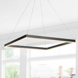 Baxter Modern Contemporary Aluminum Integrated LED Hoop Pendant - JONATHAN Y