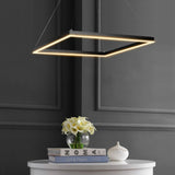 Baxter Modern Contemporary Aluminum Integrated LED Hoop Pendant - JONATHAN Y