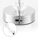 Lillian 12.75" Bohemian Classic Acrylic Rechargeable Integrated LED Table Lamp - JONATHAN Y