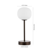 Natalia 12.25" Modern Minimalist Iron Rechargeable Integrated LED Table Lamp - JONATHAN Y