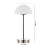 Xavier 12.5" Modern Minimalist Iron Rechargeable Integrated LED Table Lamp - JONATHAN Y