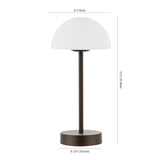 Xavier 12.5" Modern Minimalist Iron Rechargeable Integrated LED Table Lamp - JONATHAN Y