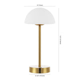 Xavier 12.5" Modern Minimalist Iron Rechargeable Integrated LED Table Lamp